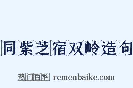 同紫芝宿双岭造句是什么意思的图片